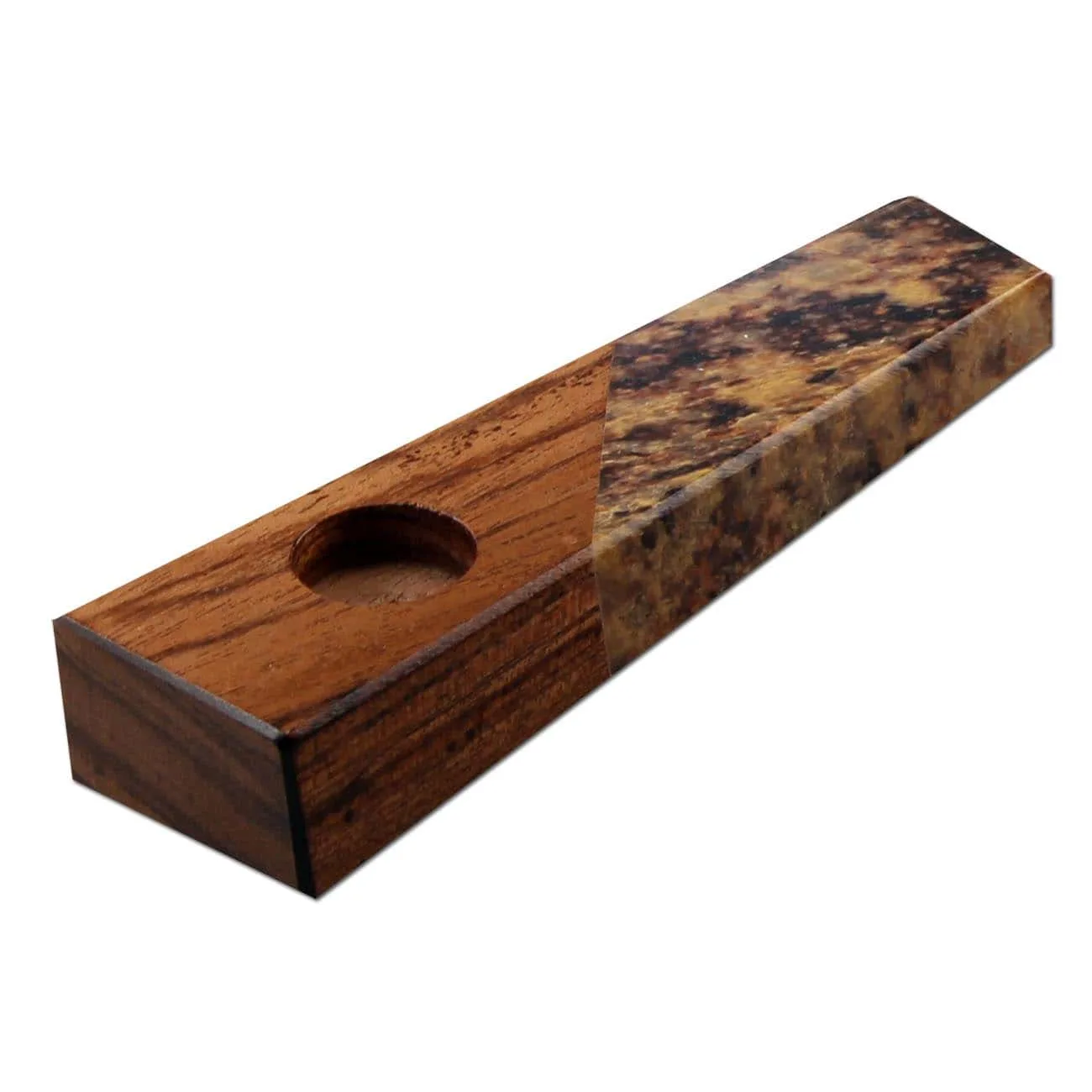 Soapstone Pipe with Rosewood 8,7 cm