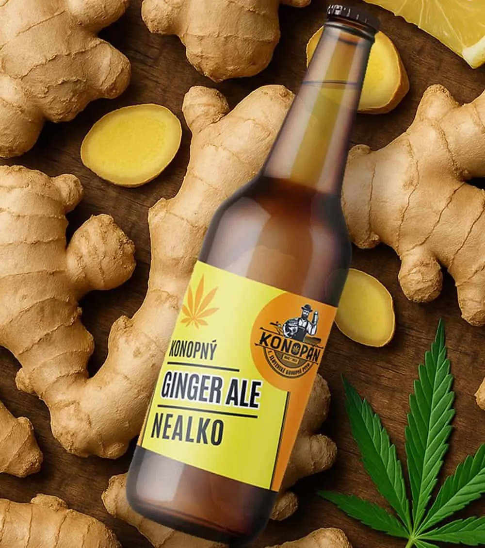 KONOPÁN Ginger Ale 0.33l - refreshment from hemp and ginger