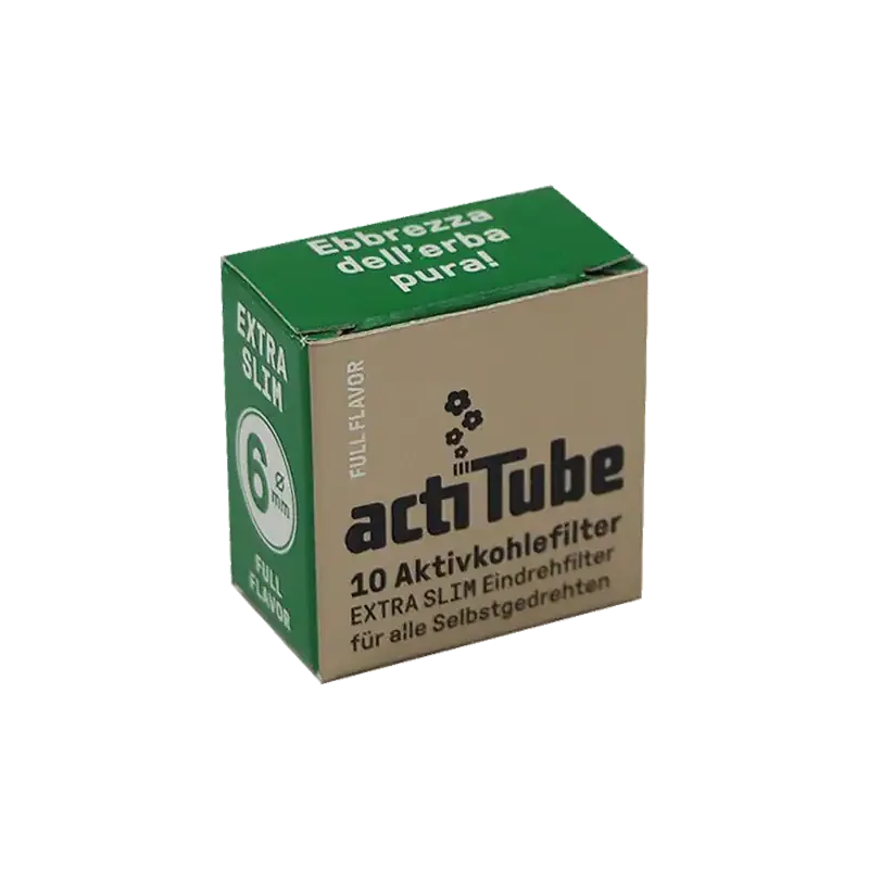 ActiTube EXTRA SLIM filters with activated charcoal, 6mm 10pcs