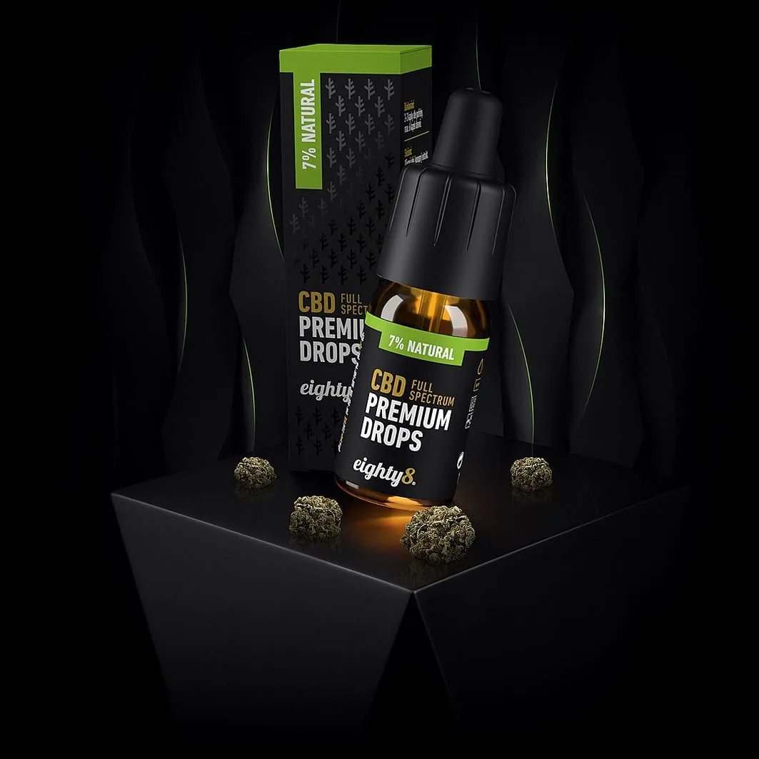 Natural CBD drops eighty8 10ml