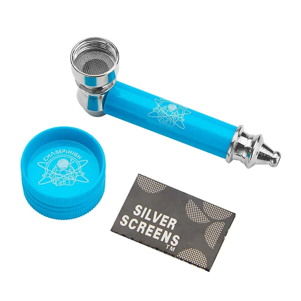 Metal pipe + Grinder CHAMP HIGH 9,5cm
