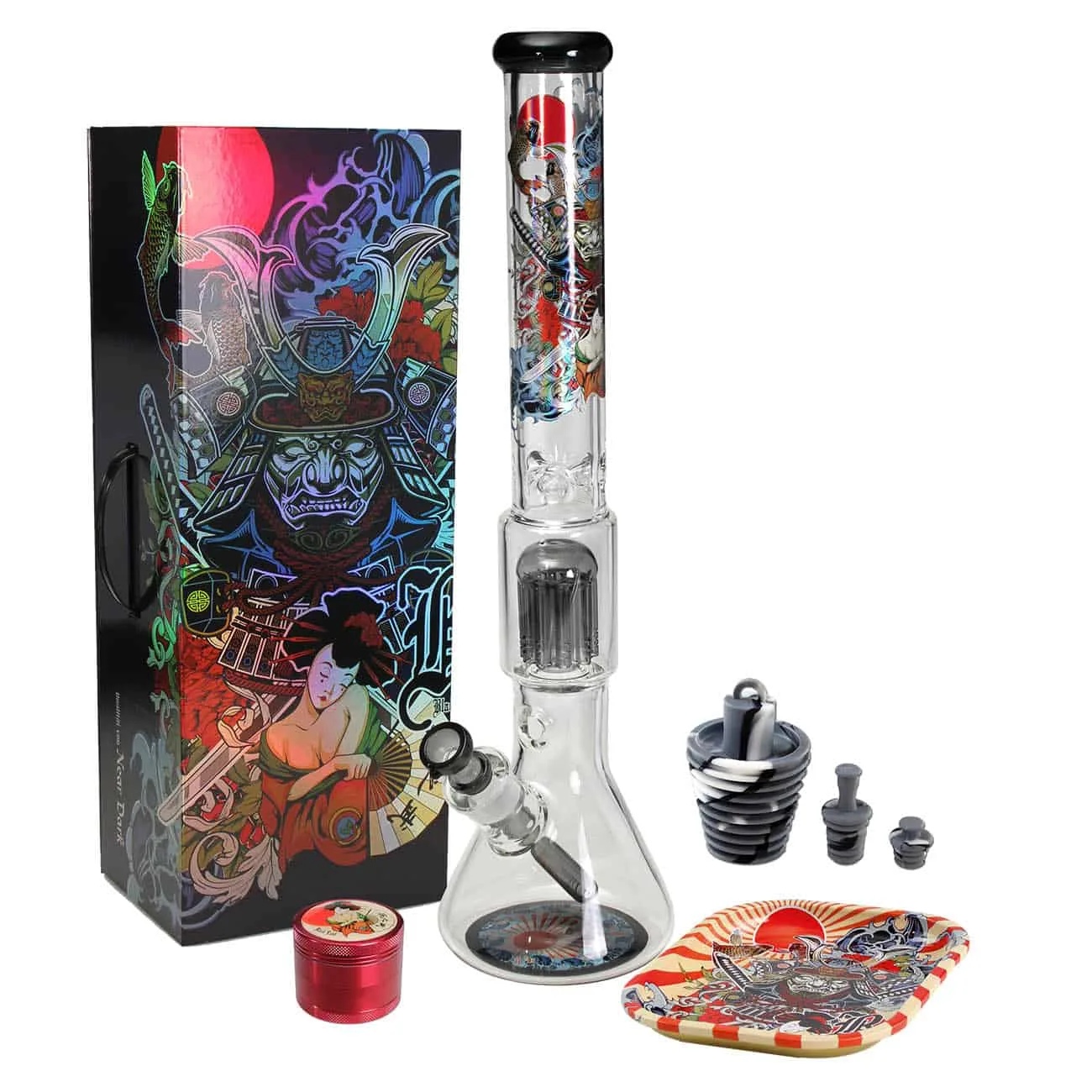 Glass bong Black Leaf RONIN + GEISHA 50cm