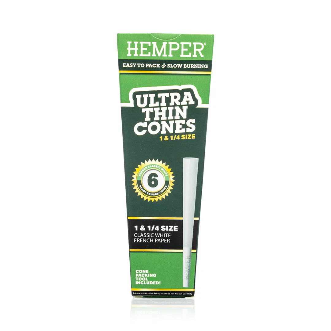 Ultra thin paper cones HEMPER (1&1/4) 6pcs
