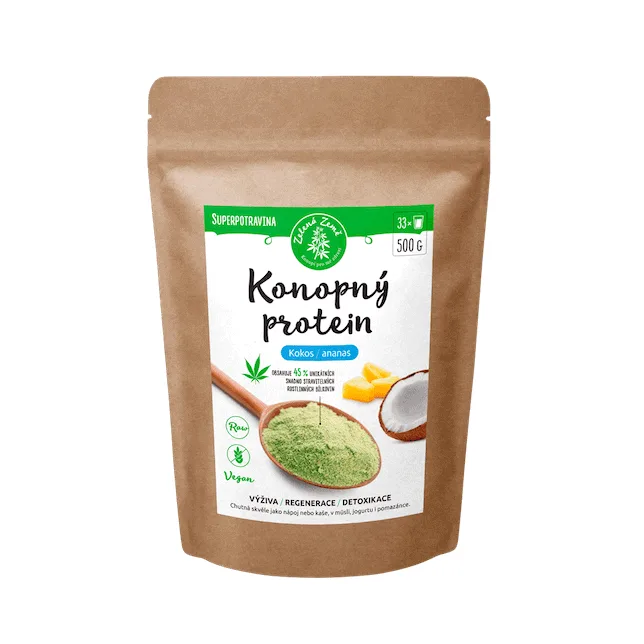 Hemp protein Zelená Země - Coconut withpineapple