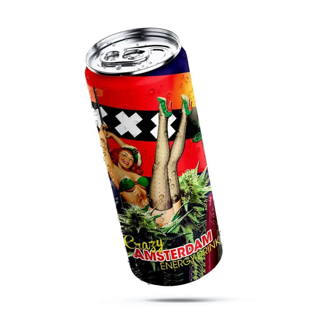 Crazy Amsterdam cannabis energy drink HAZE Holland 250ml