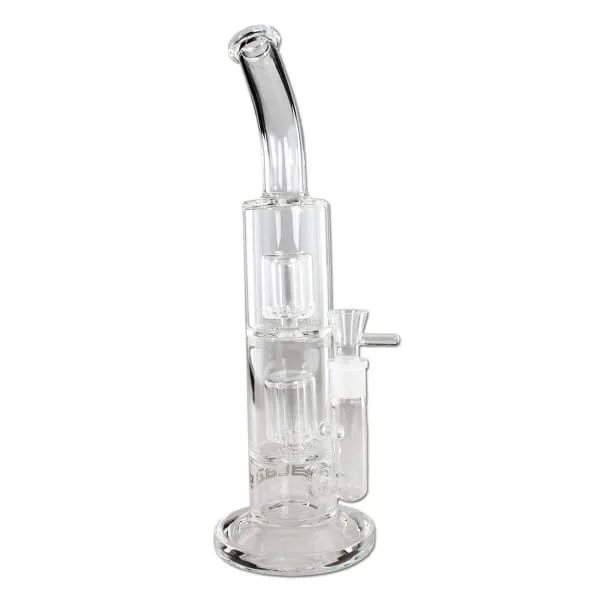 Glass bong BLAZE 2x percolator 40cm