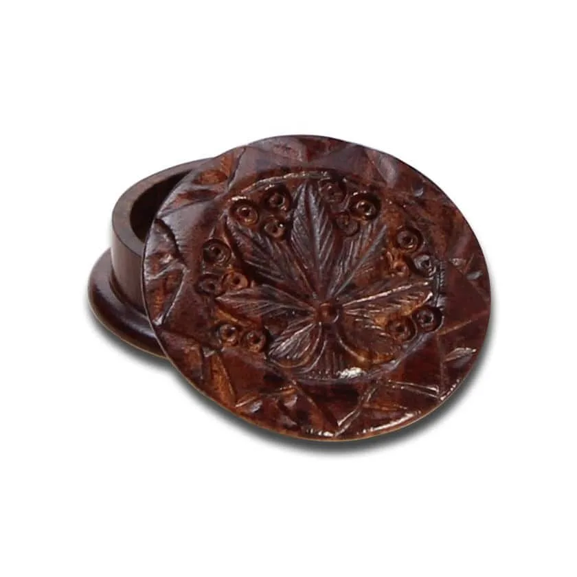 Rosewood Grinder 2 Parts 18mm Black Leaf