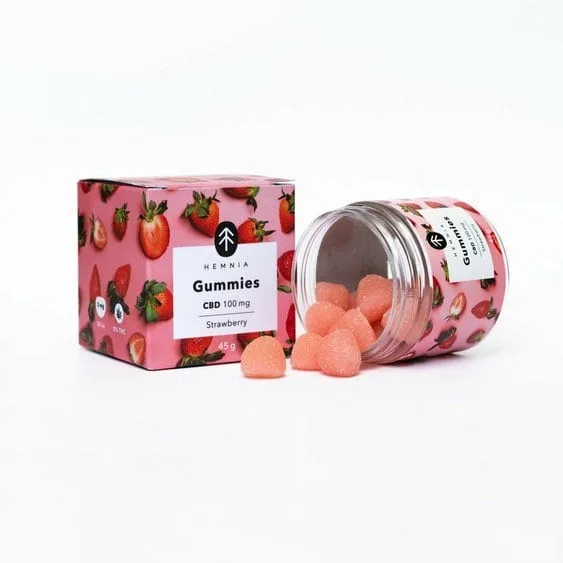 Gummies CBD HEMNIA Strawberry 100mg 20pcs x 5mg 45g