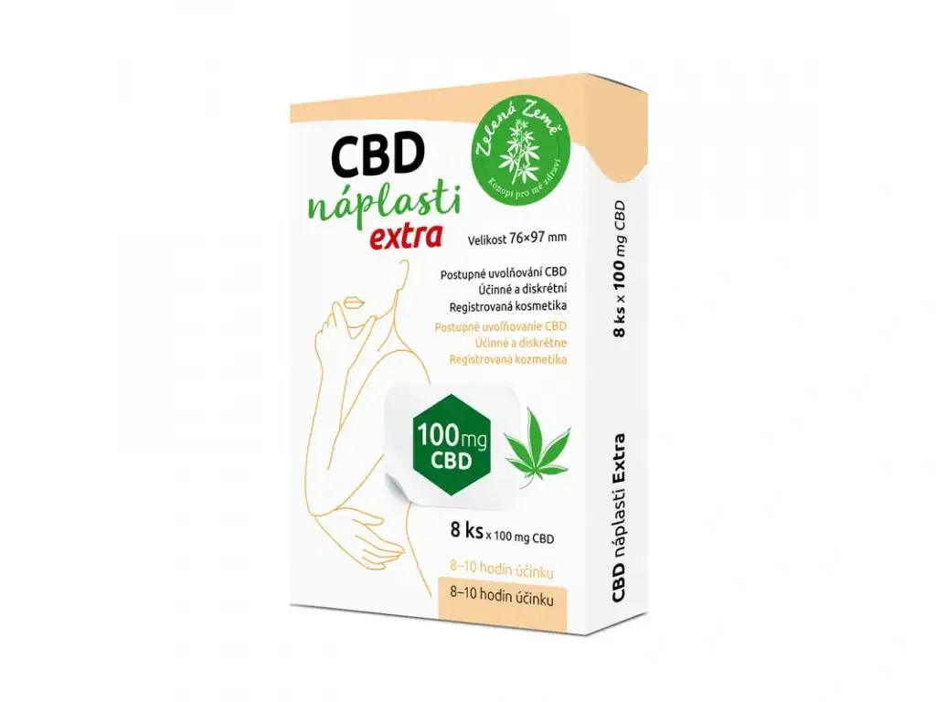 CBD patch Zelená Země, EXTRA large 100mg