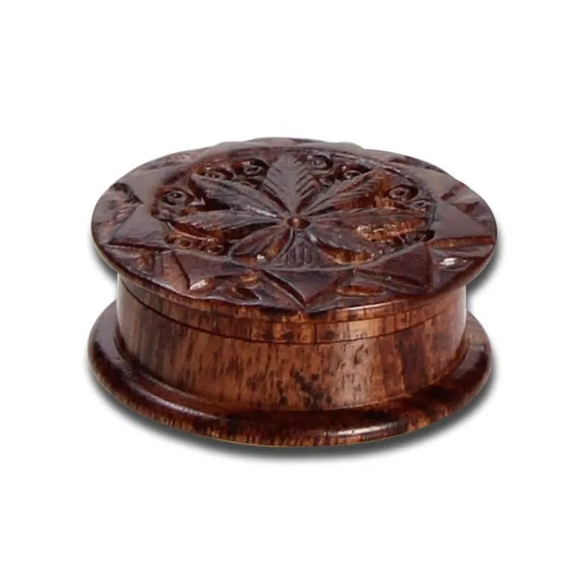 Rosewood Grinder 2 Parts 18mm Black Leaf