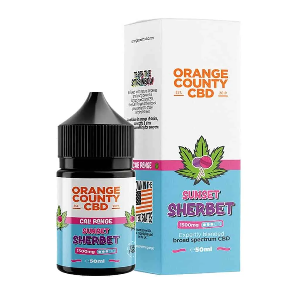 Sunset Sherbet CBD liquid Orange County