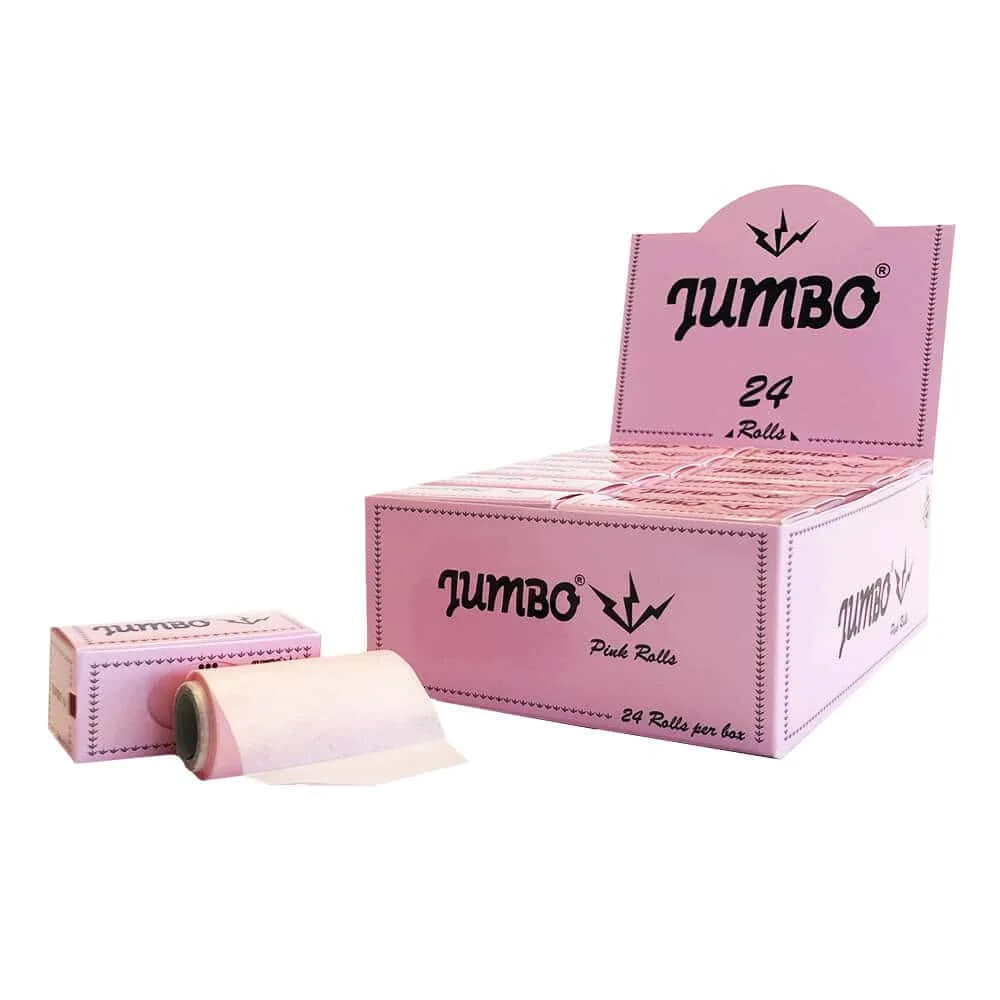 Rolling pink paper JUMBO Rolls 5m