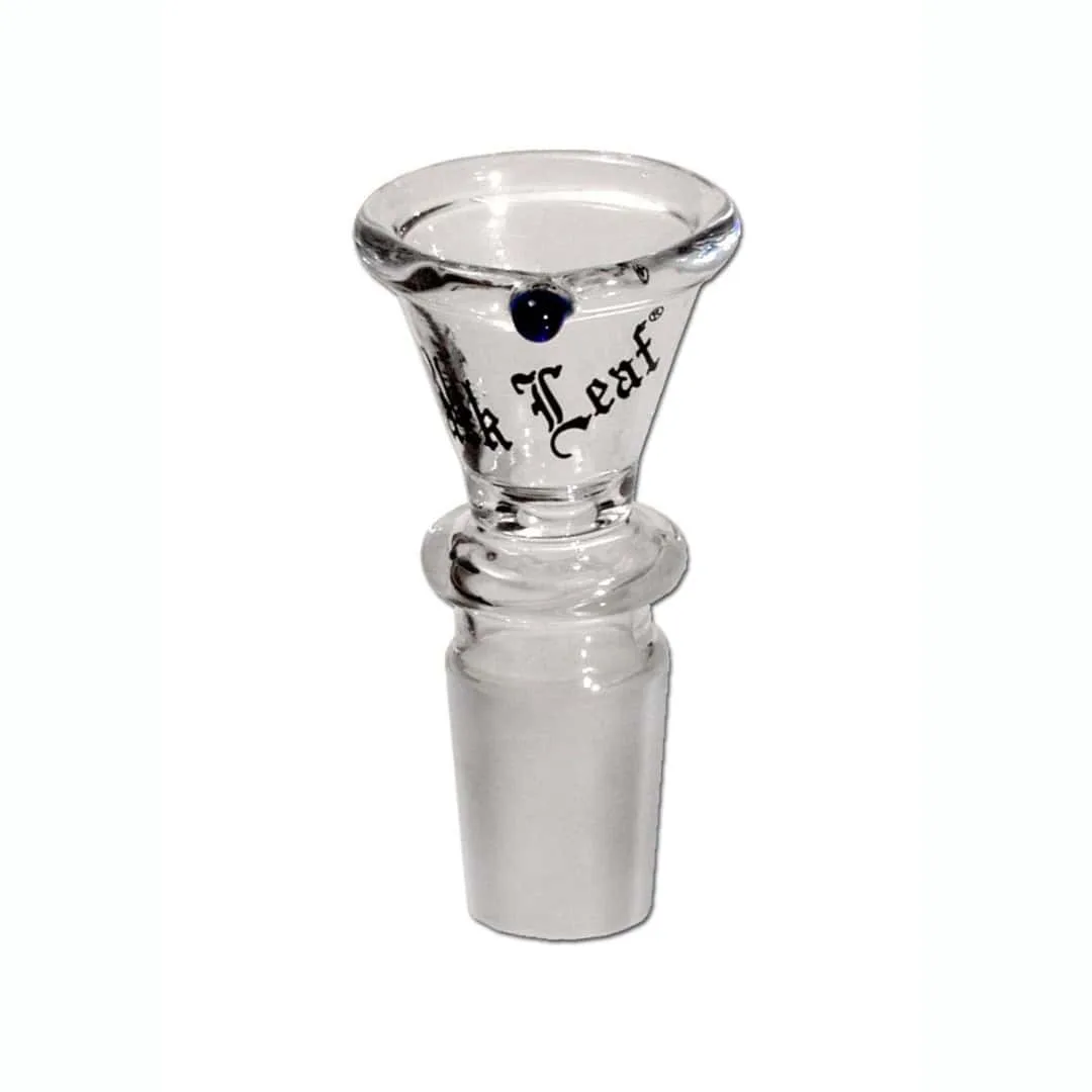 Conical Glass Bowl Black Leaf