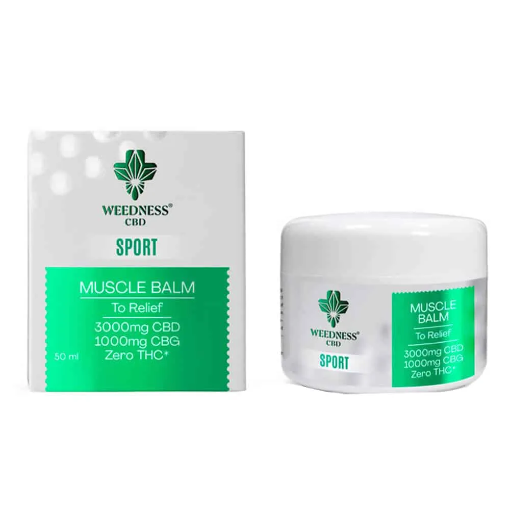 Sport Muscle Relief Balm 3000mg CBD + 1000mg CBG WEEDNESS 50ml