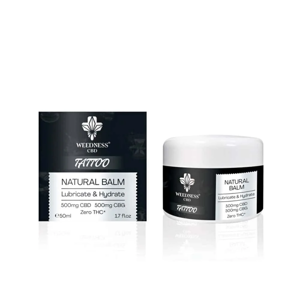 Natural Tattoo Balm 500mg CBD + 500mg CBG WEEDNESS 50ml