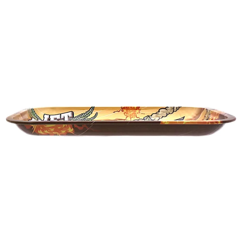 Jet fuel metal rolling tray Best Buds 17.6×27.5cm