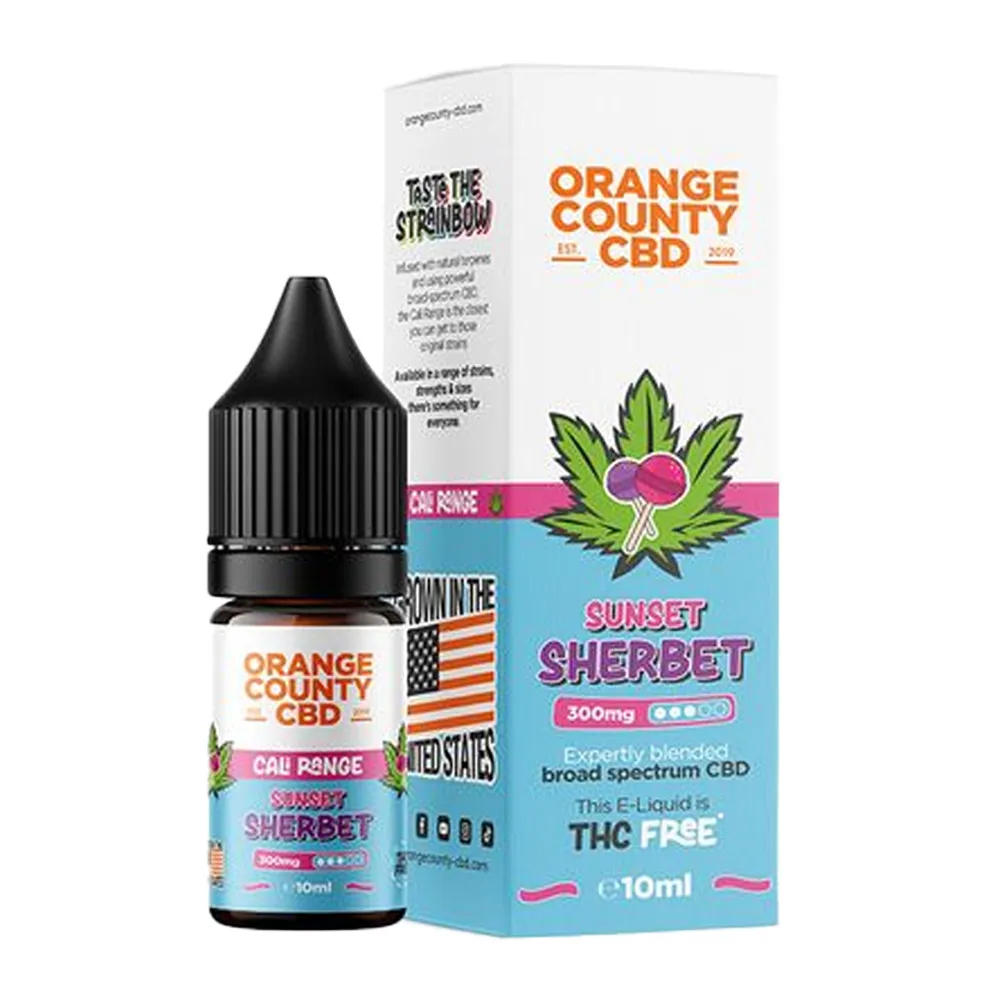 Sunset Sherbet CBD liquid Orange County