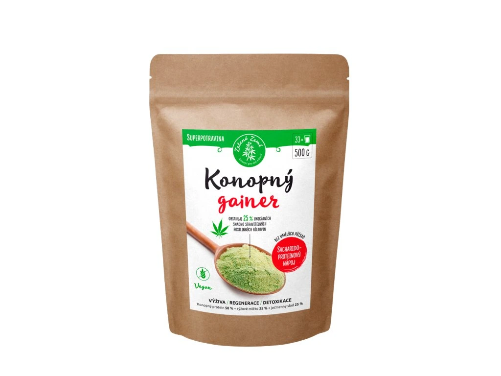 Hemp gainer Fitness Zelená Země 500g