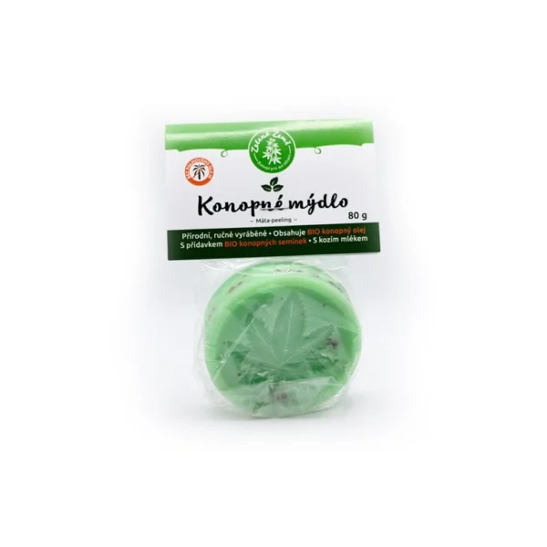 Hemp peeling soap Mint Zelená Země 80g