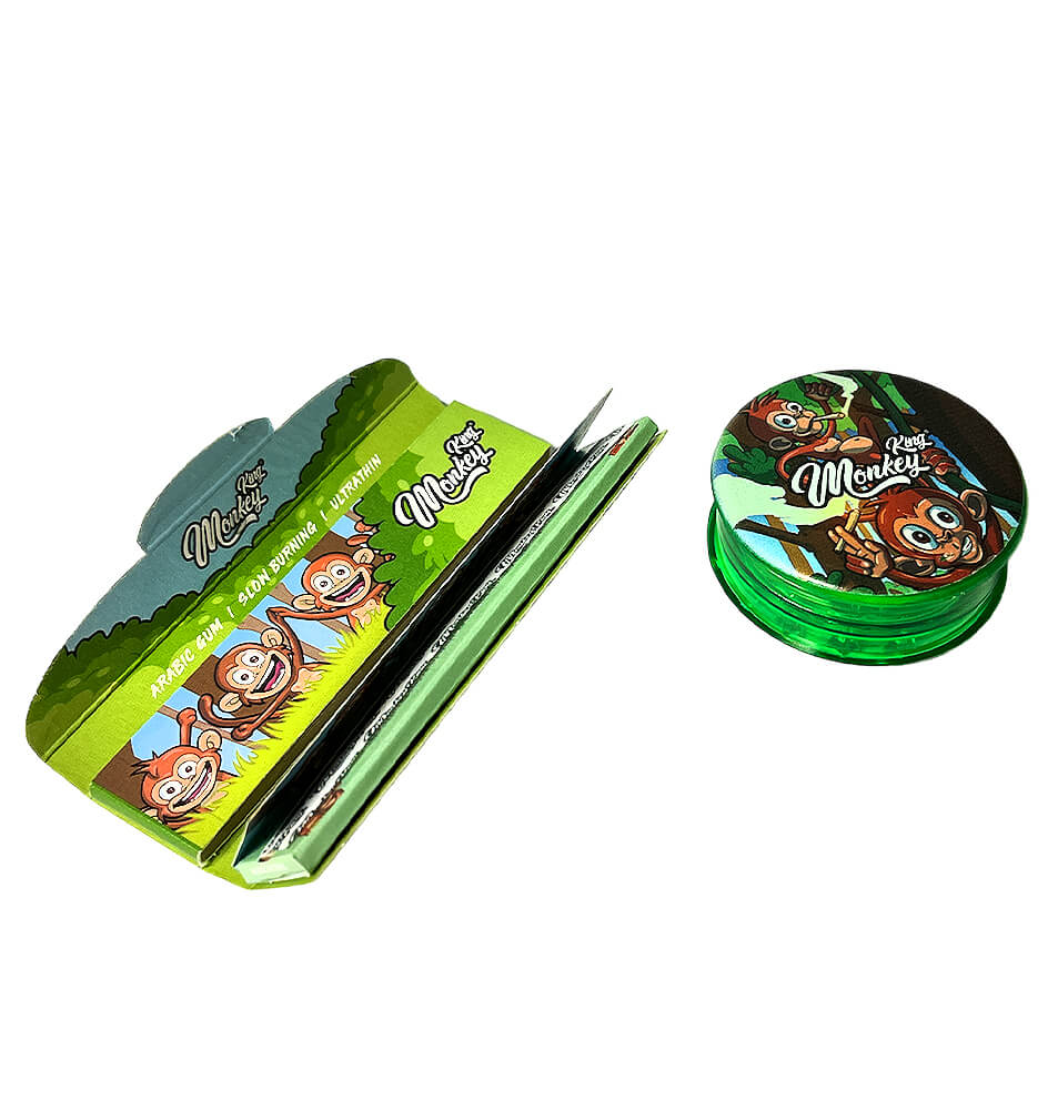 Rolling papers + Tips + Grinder Monkey King wild edition