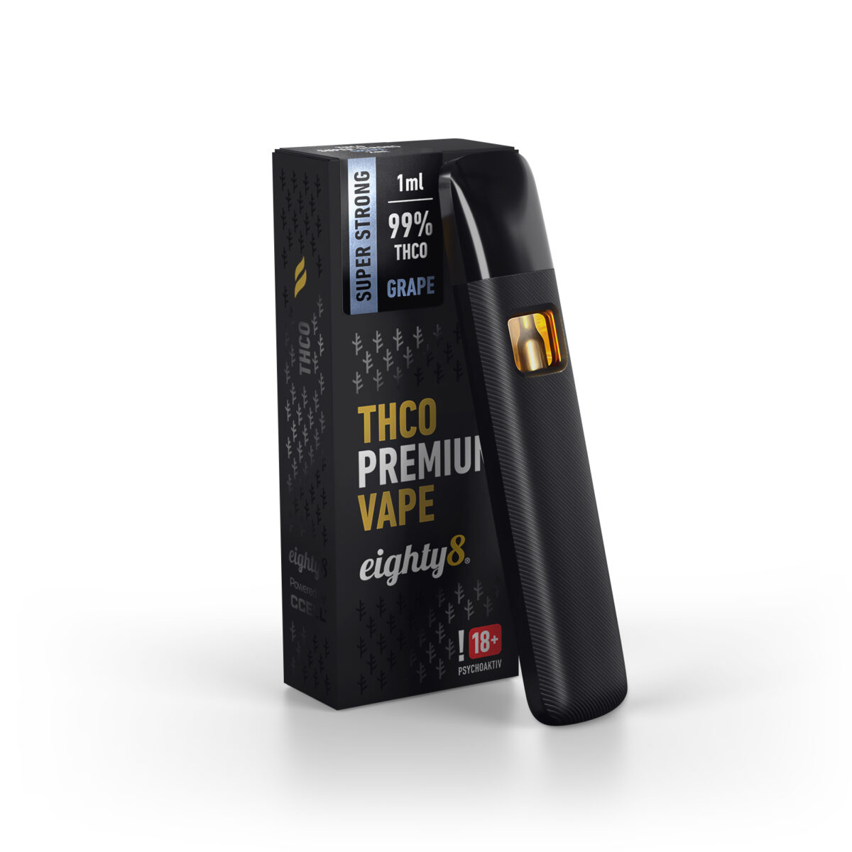 THCO vape pen GRAPE eighty8 1ml 99 %
