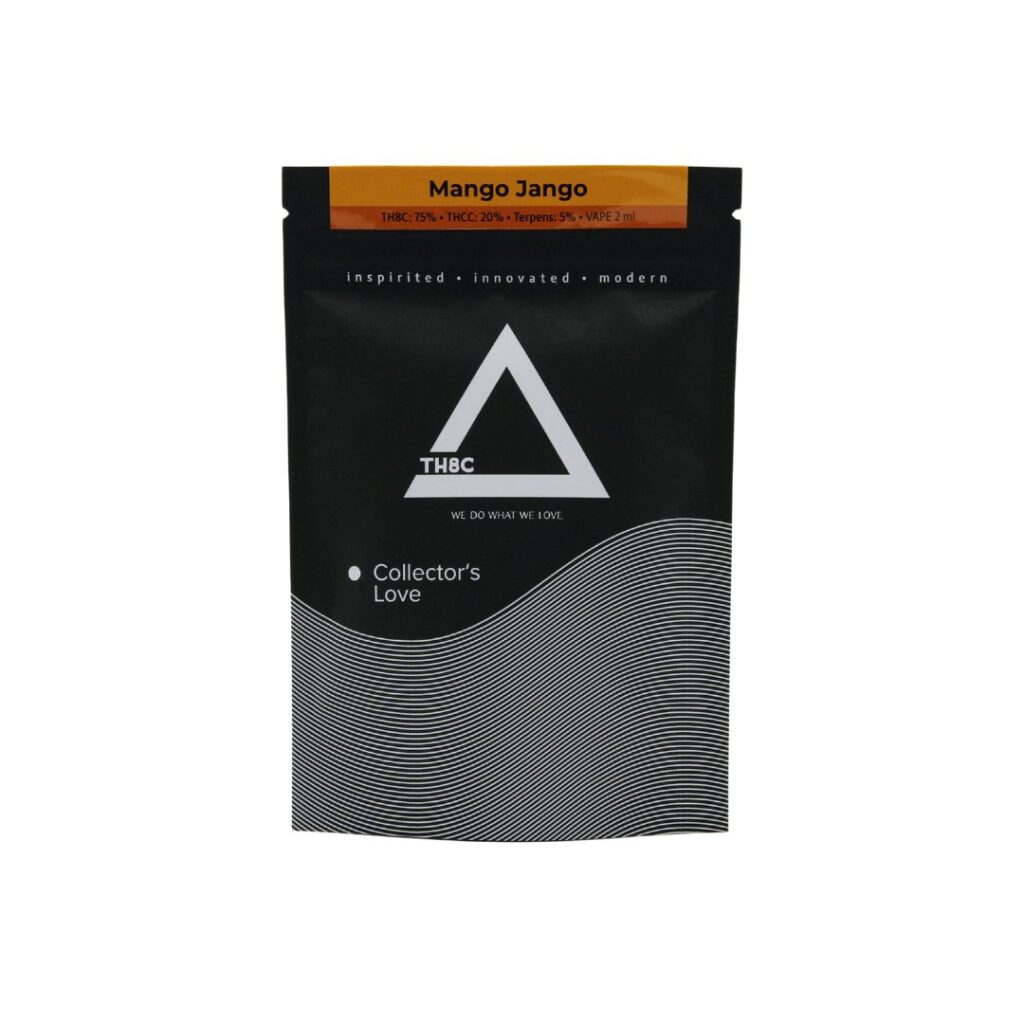 this TH8C + THCC vape pen contains a blend of hemp distillates with 75% TH8C and 20% THCC, infused with natural terpenes